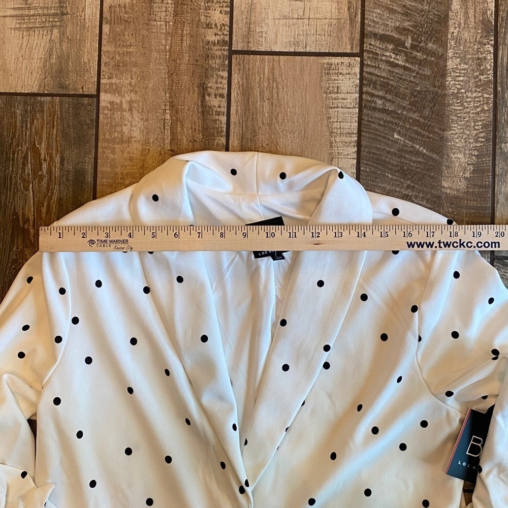 Boom Boom Jeans White Polka Dot Women's Blazer 🆕 - Picture 4 of 14